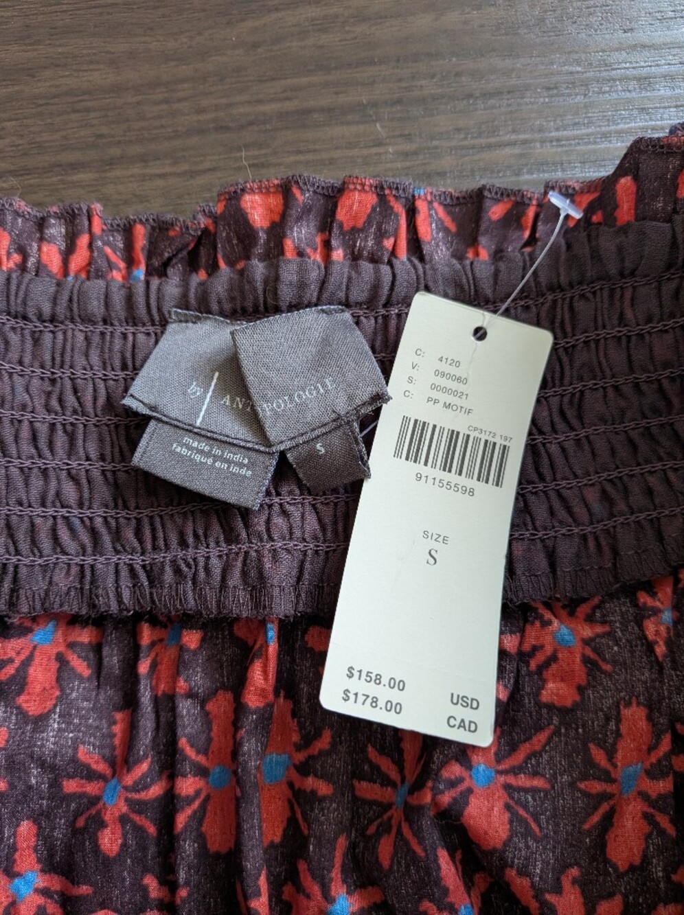 NWT Anthropologie Genevieve Cotton Patterned Tiered Maxi Skirt Small Boho Fall - Picture 4 of 6